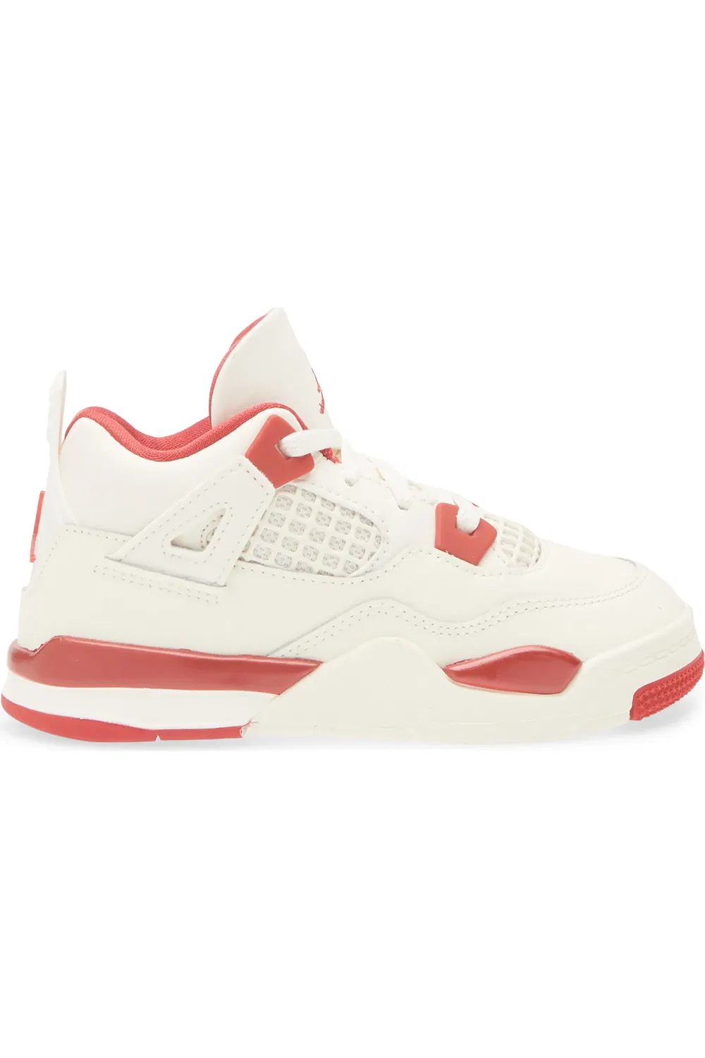 Детские кроссовки баскетбольные Jordan 4 Retro, Pale Ivory/Sierra Red — фото 3