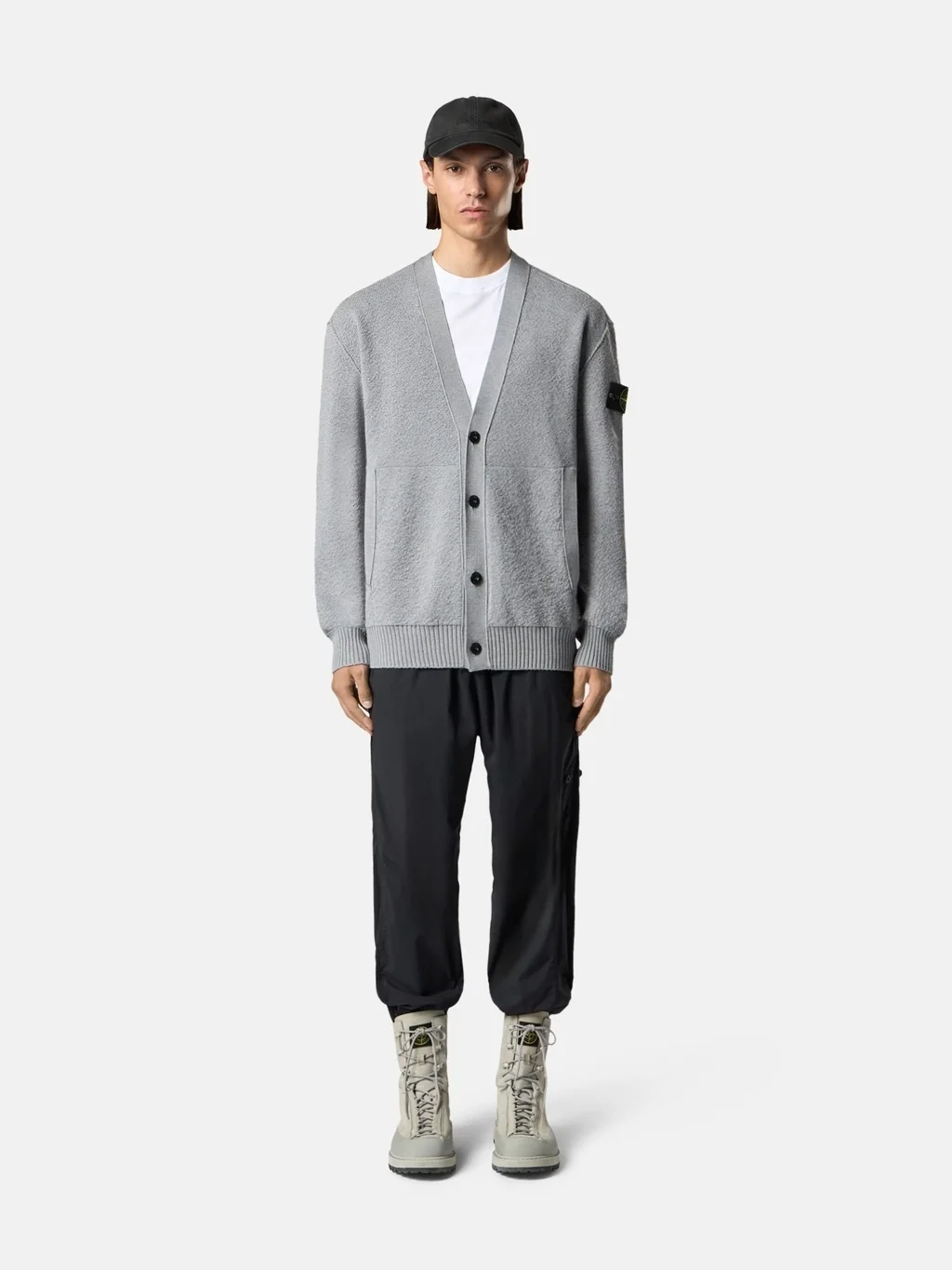 Мужская футболка Stone Island Slim-fit With Compass Patch, белый — фото 2