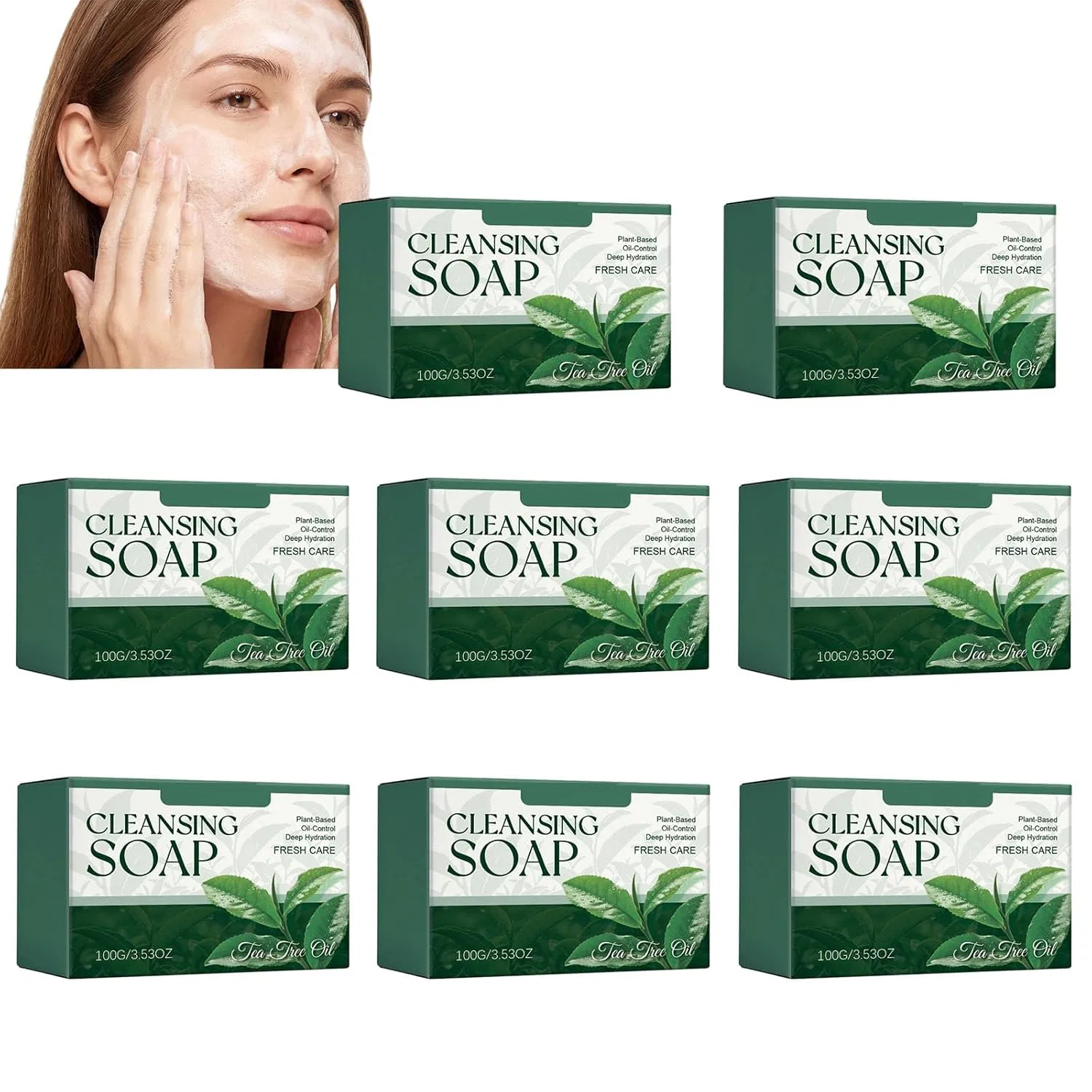 Твердое мыло с маслом чайного дерева, tuqieui, 8 шт, 100 г, 8Pcs