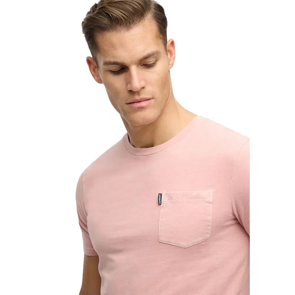 Футболка с коротким рукавом и карманом Classic Essential Superdry, розовый — фото 4