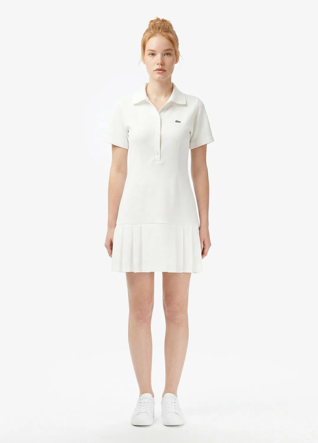 Платье Lacoste Classic Fit, кремовый — фото 4