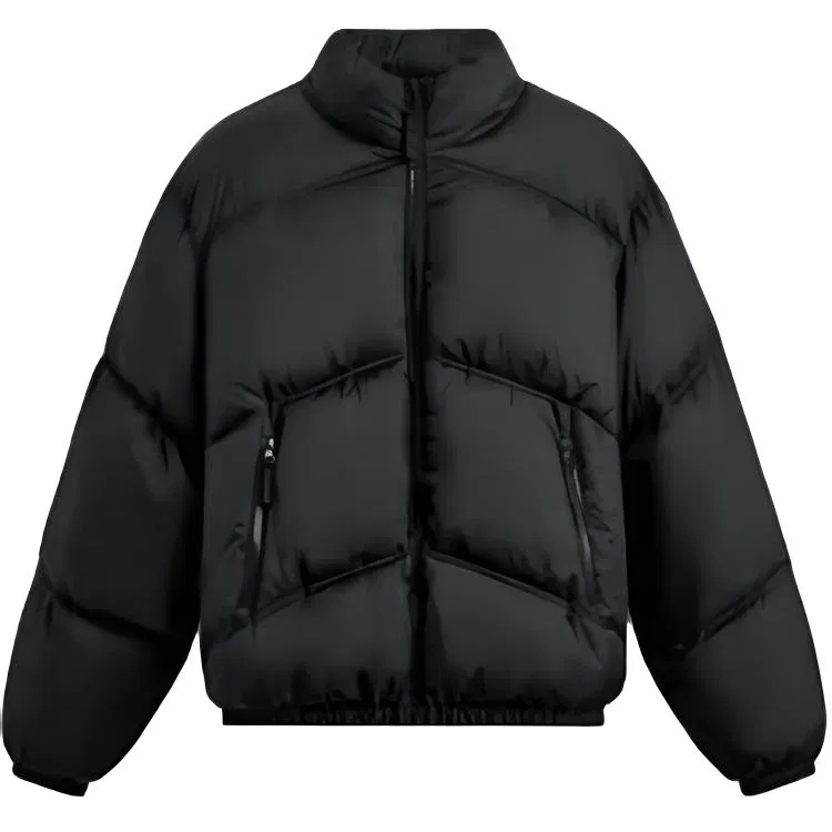 Мужской пуховик с воротником-стойкой Black ZARA, Black