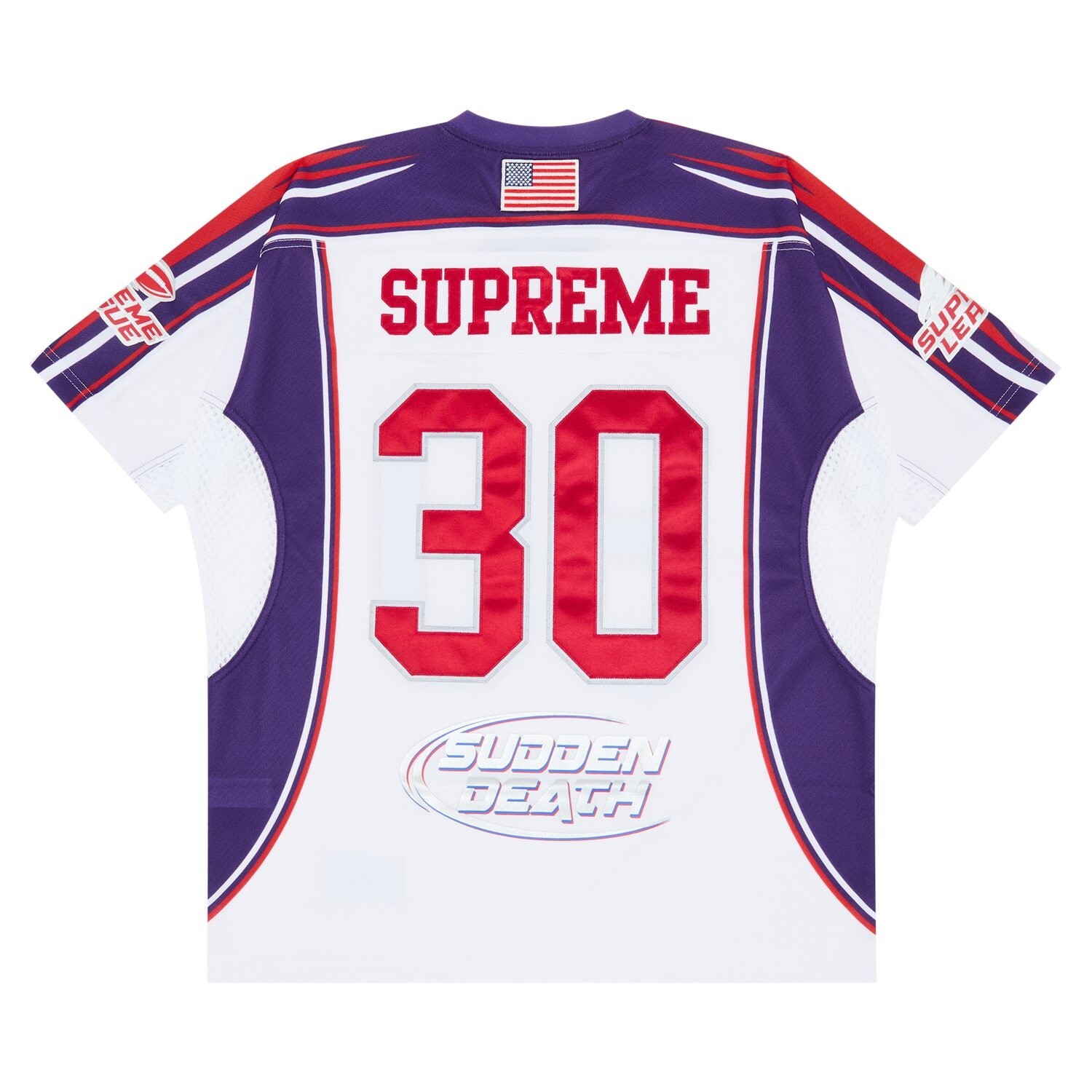 Футболка Supreme Sudden Death Football Jersey, белый/мультиколор — фото 2
