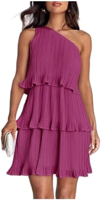 Женское повседневное платье с воланами Cake Dress, Purple