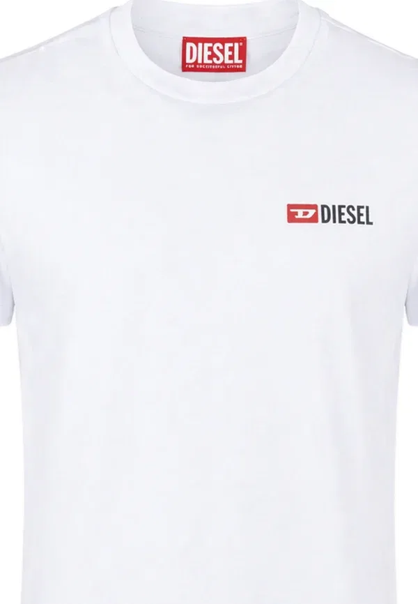 Футболка унисекс - базовая футболка Diesel, белый — фото 3