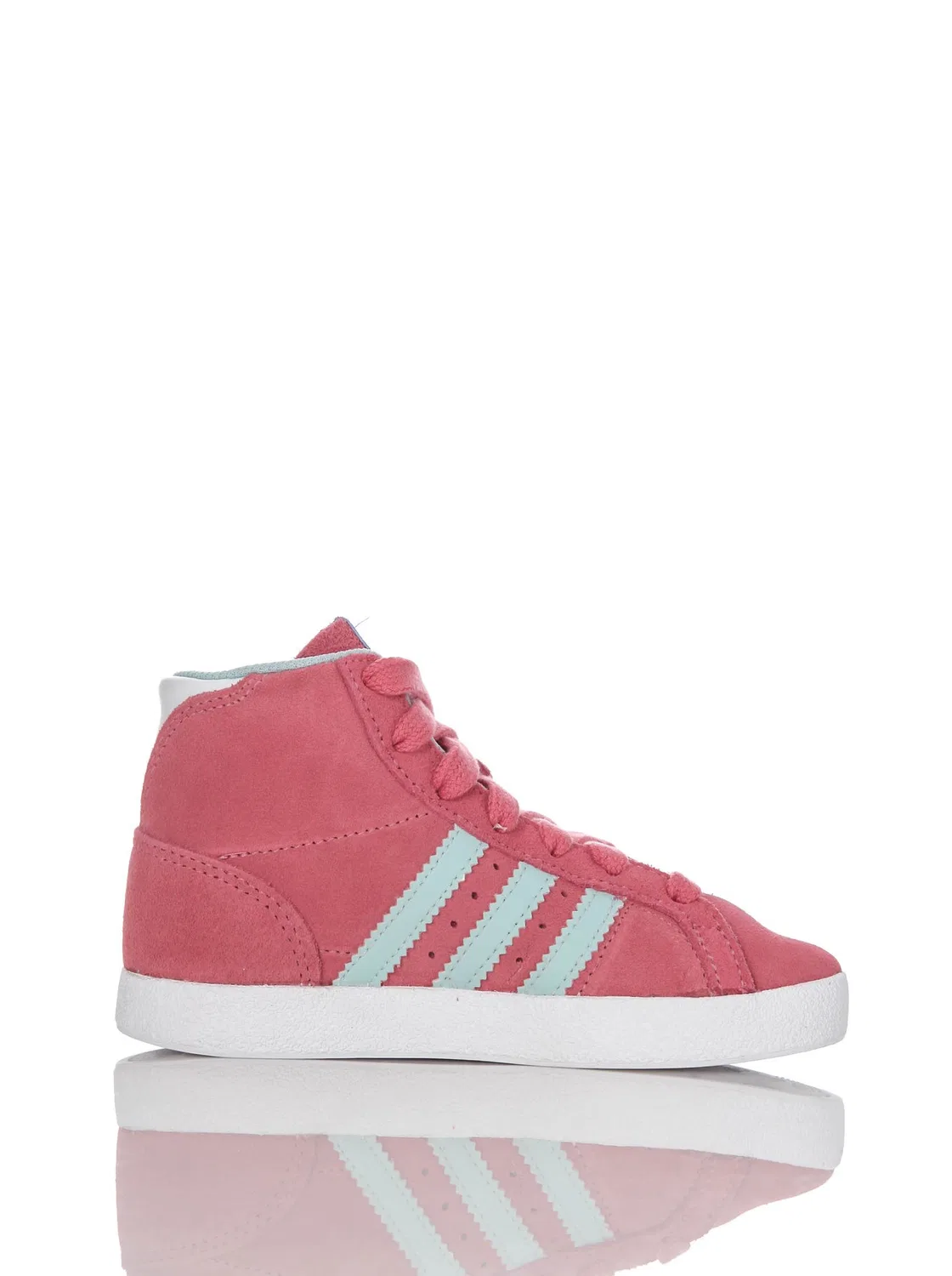 Детские кроссовки для мальчиков с высоким верхом Basketball Profi I Adidas, Pink Light Blue — фото 3