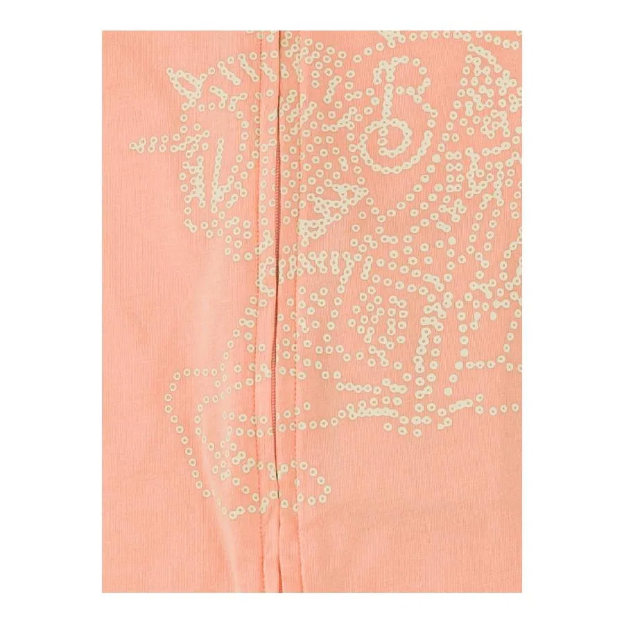 Комплект из комбинезона и слюнявчика с длинным рукавом Equestrian Knight Long Sleeve Jumpsuit Set Burberry, Apricot — фото 3
