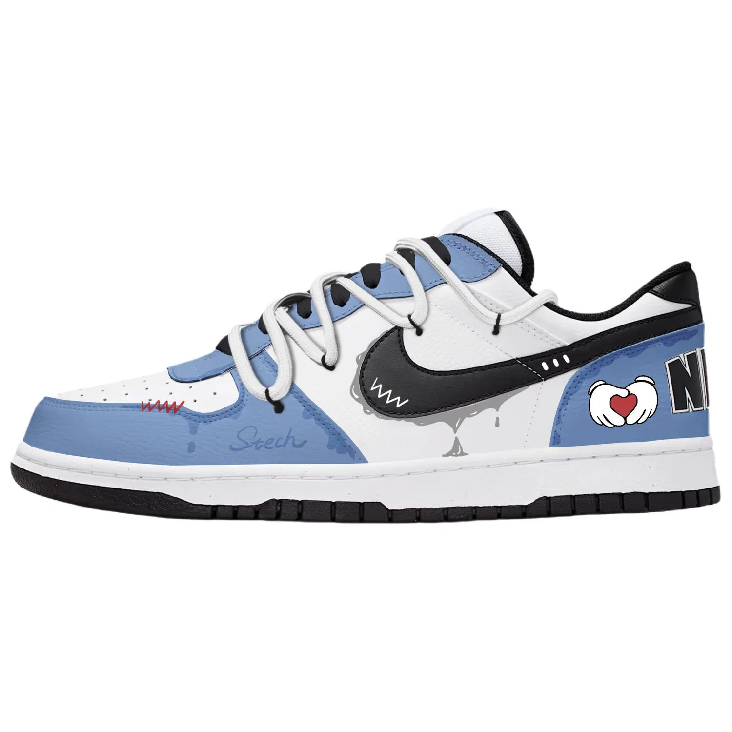 Детские скейтборд-кроссовки с низким верхом Blue/White/Black Nike — фото 3