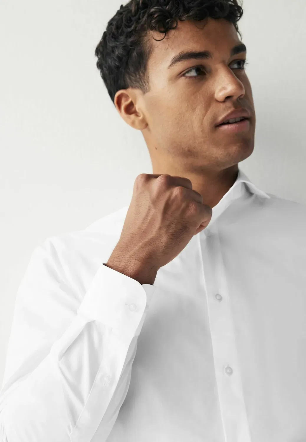Рубашка классического кроя с одним манжетом Next, White Penny Collar — фото 4