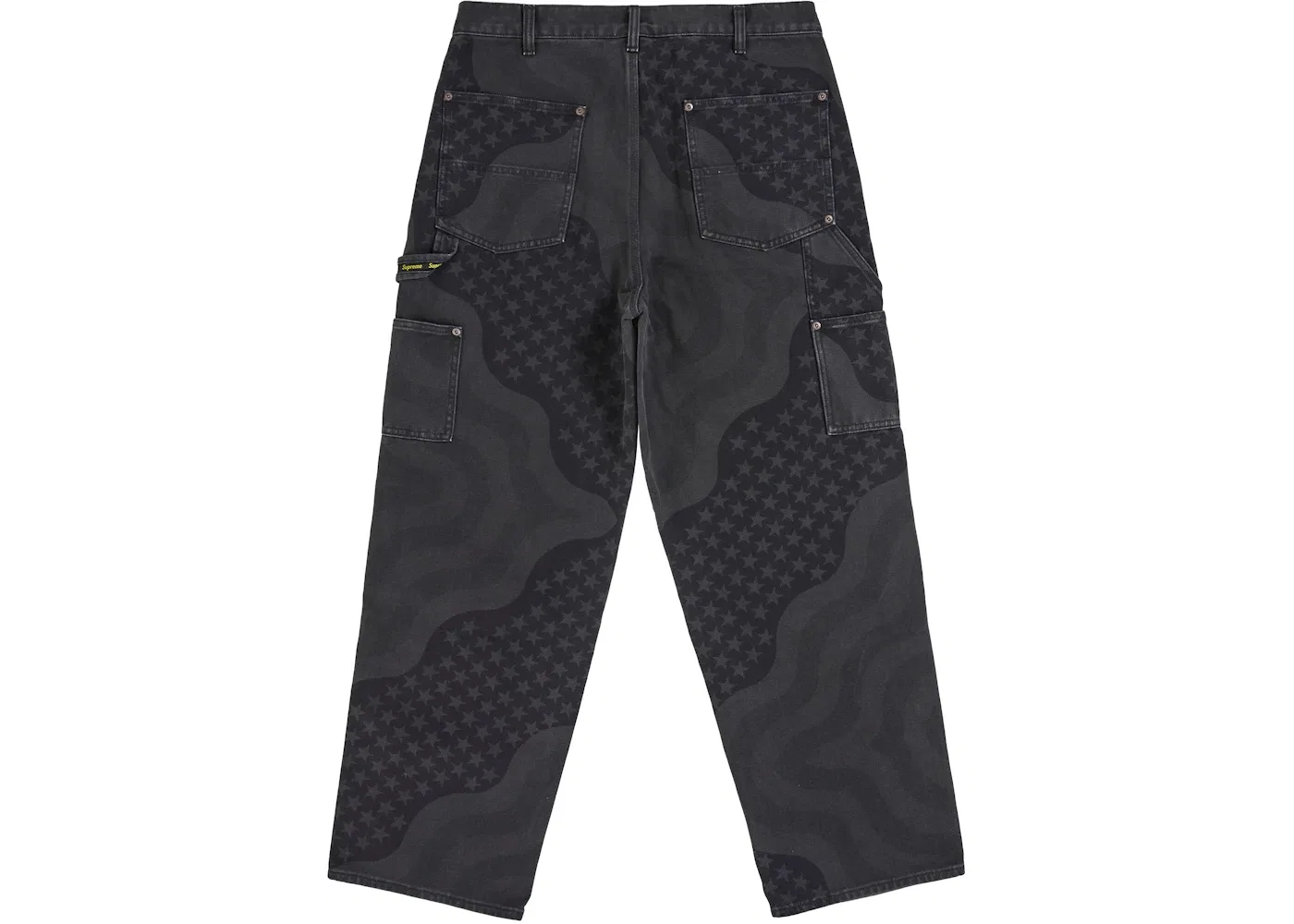 Мужские брюки с двойным коленом Supreme Flag Double Knee Painter Pant Supreme, Black — фото 2