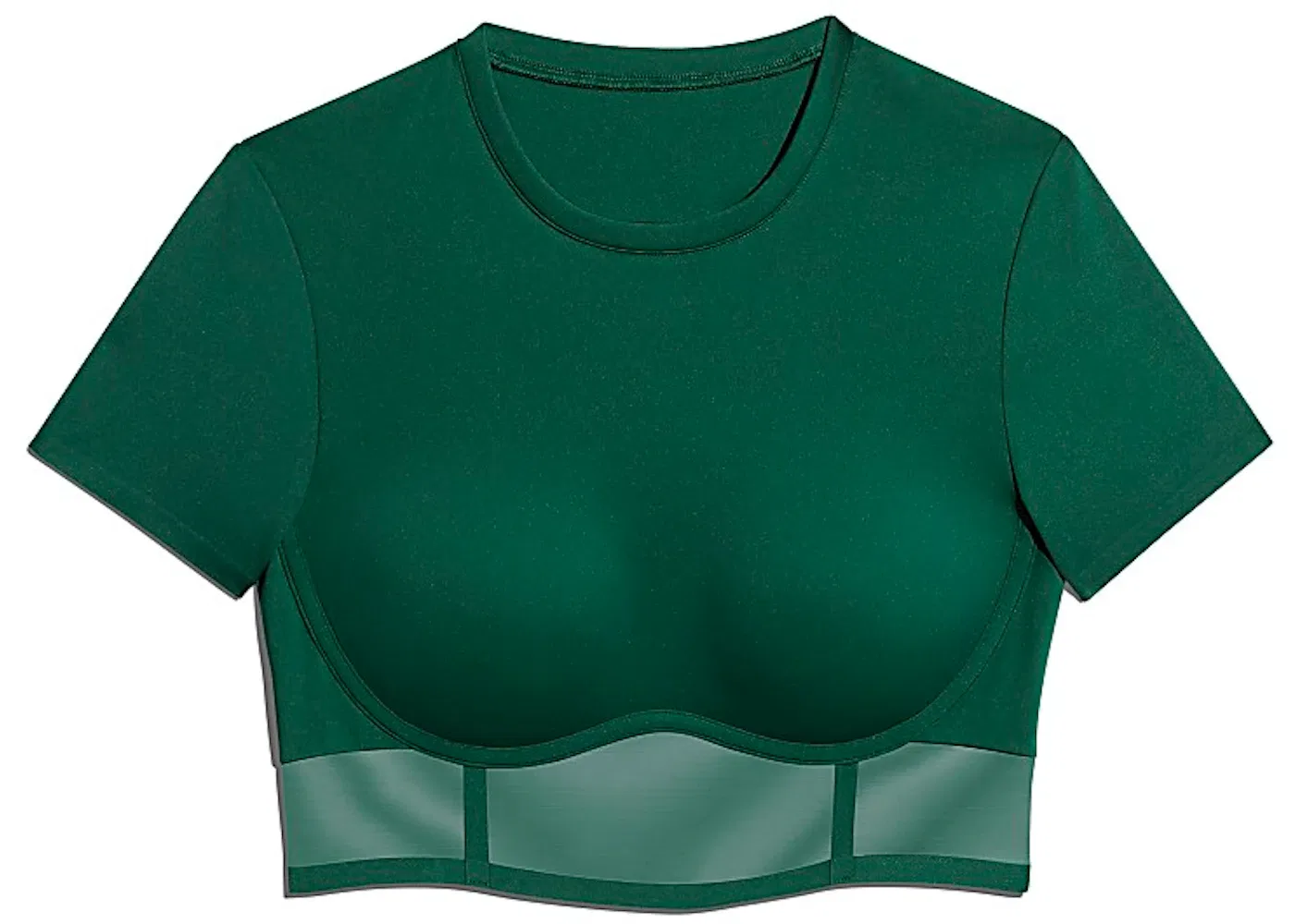 Женский топ-корсет с длинным рукавом Crop Top Adidas, Dark Green