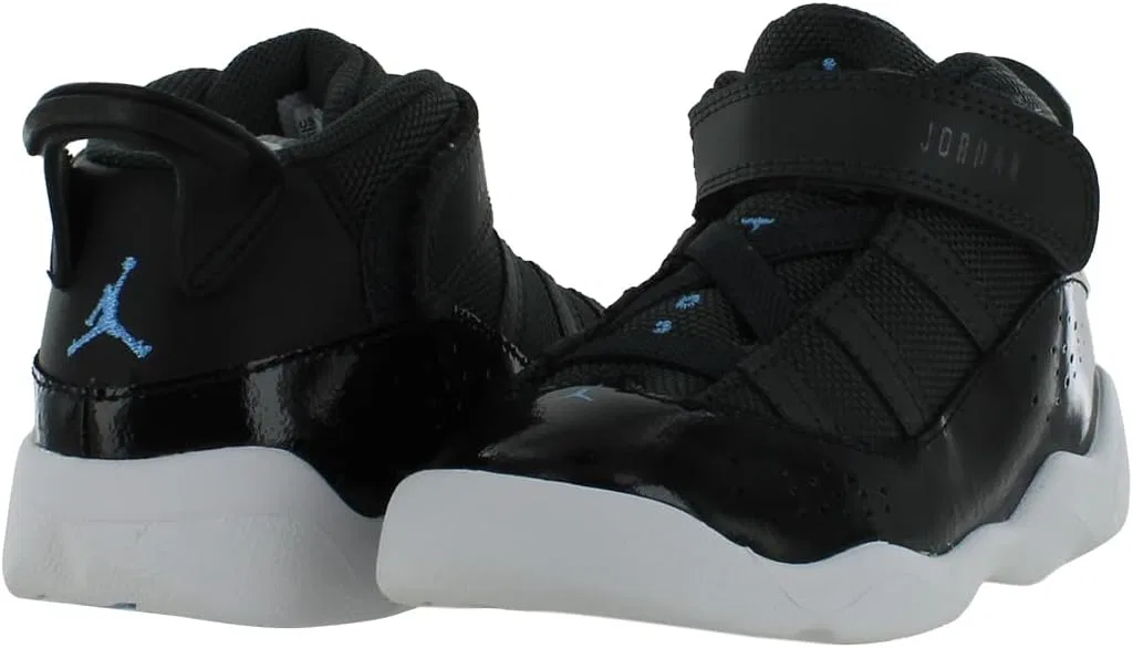 Детские кроссовки для мальчиков Jordan 6 Rings Nike, Anthracite/University Blue/Dark Black — фото 2