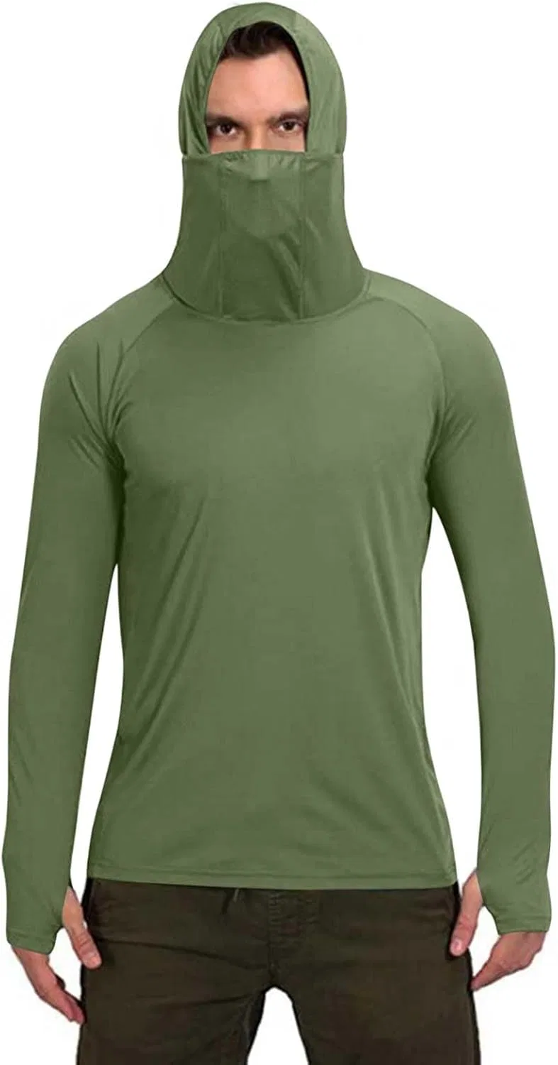 Женская солнцезащитная куртка с капюшоном UPF 50+, Army Green