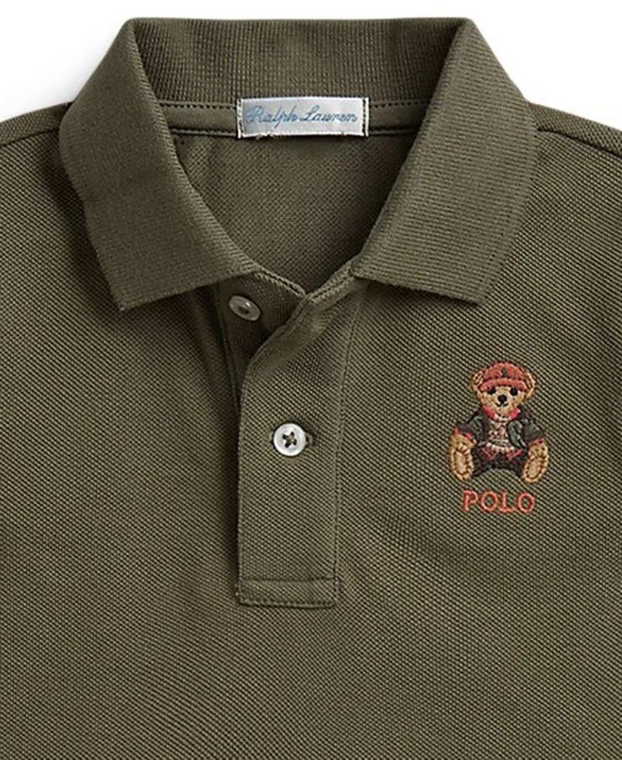 Комплект из поло и карго-брюк Polo Bear из хлопка Polo Ralph Lauren, Olive — фото 3