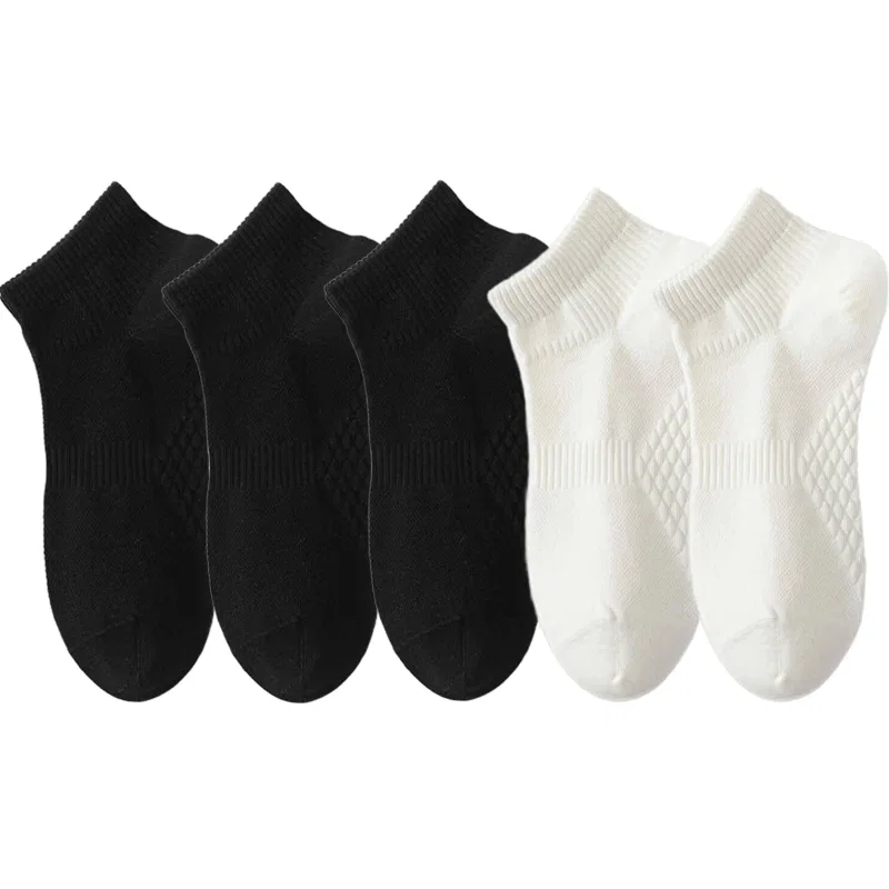 Детские носки-следы 5 пар DUSHILIREN, Black 3+White 2