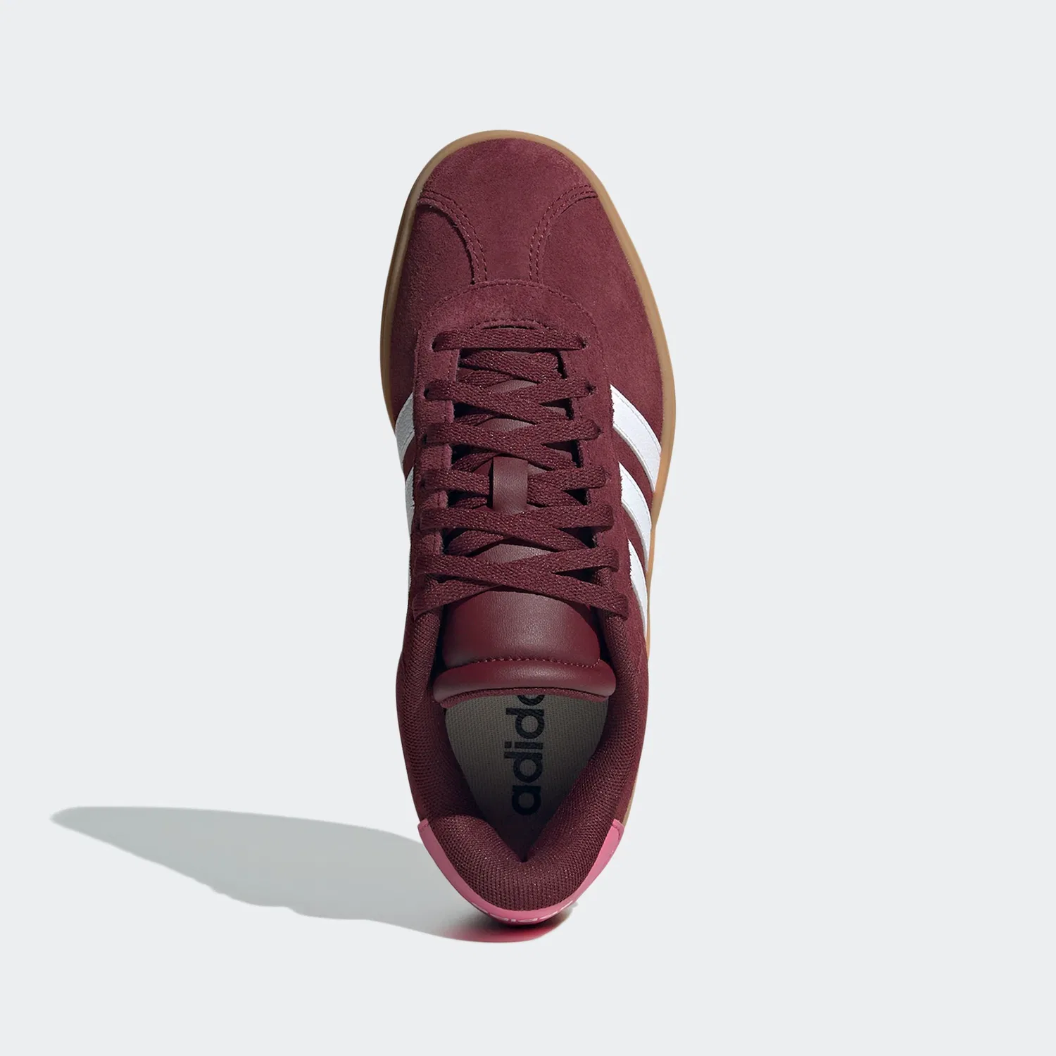Детские кроссовки на платформе Adidas Sportswear, Shadow Red/White/Pink Fusion — фото 4