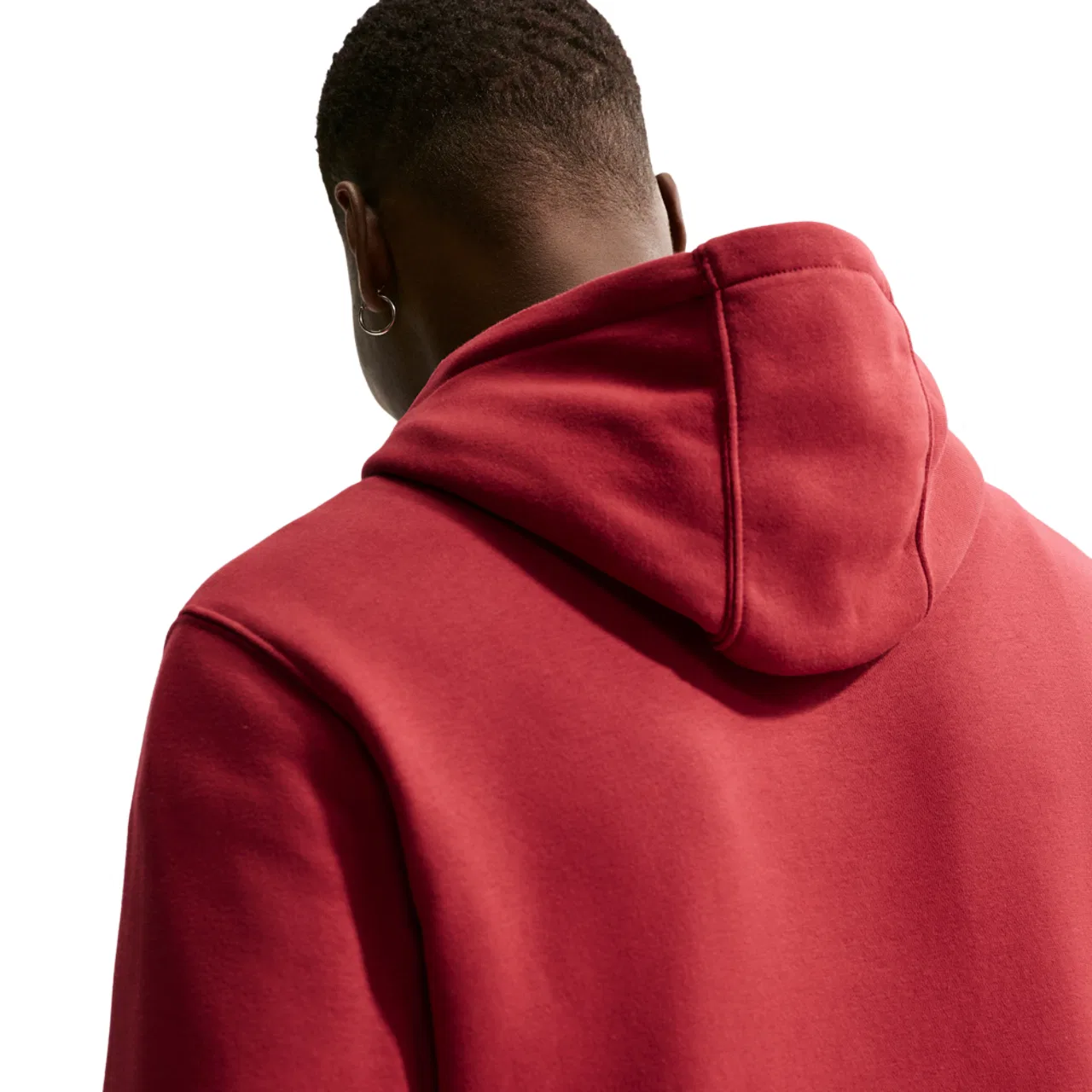 Мужская толстовка Club Pullover Nike, красный/белый — фото 4