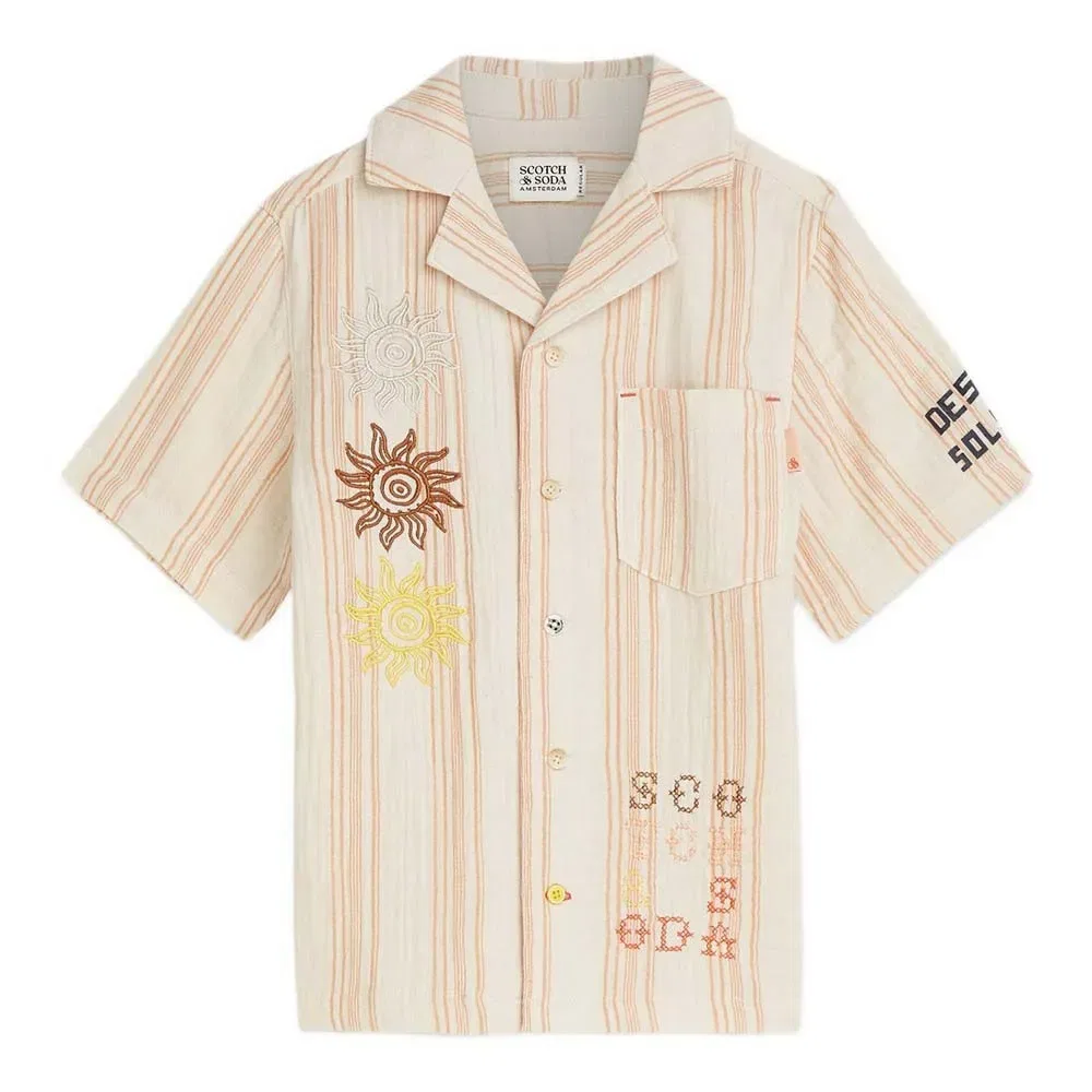Рубашка с коротким рукавом 181968 Scotch & Soda, бежевый
