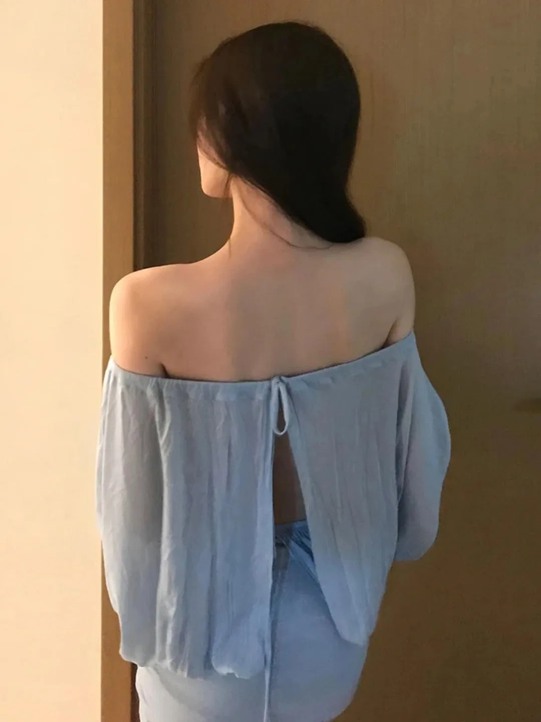 Женское мини-платье с рукавами-летучая мышь Bodycon, Blue — фото 4