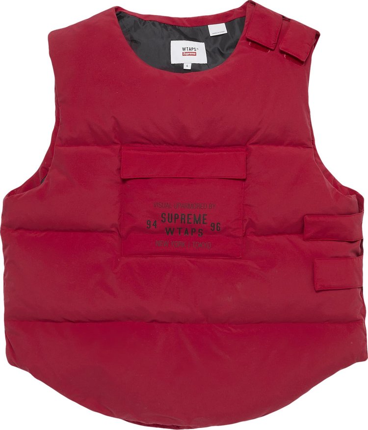 Жилет Supreme x WTAPS Tactical Down Vest 'Red', красный - фото