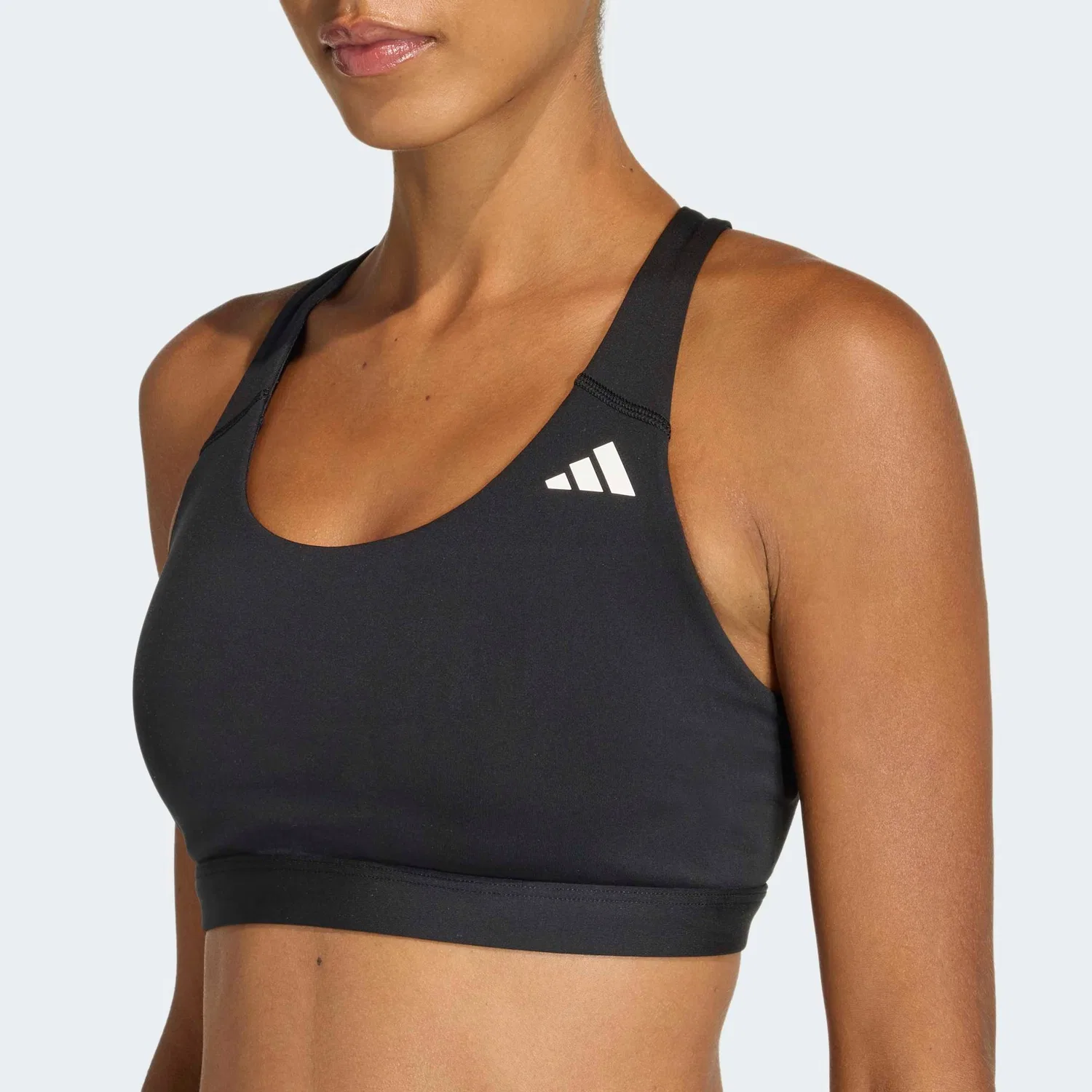 Женский спортивный бюстгальтер средней поддержки Optime Essentials Workout Adidas Performance, Black — фото 3