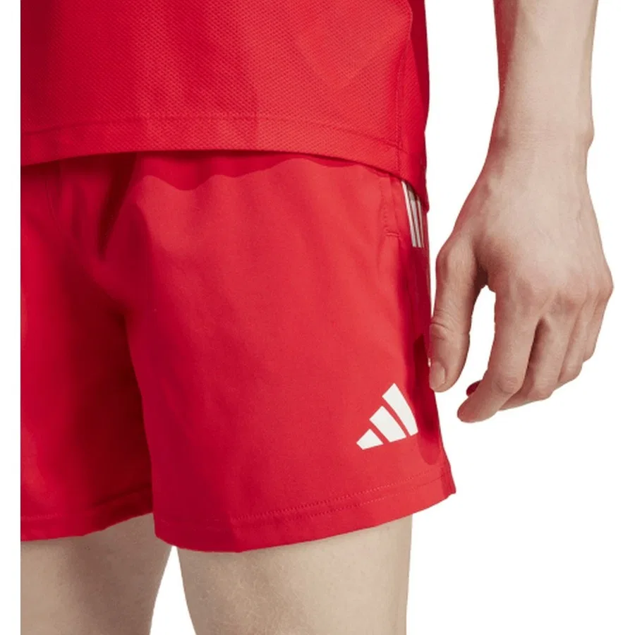 Спортивные шорты с длиной до колена adidas, Красный — фото 4