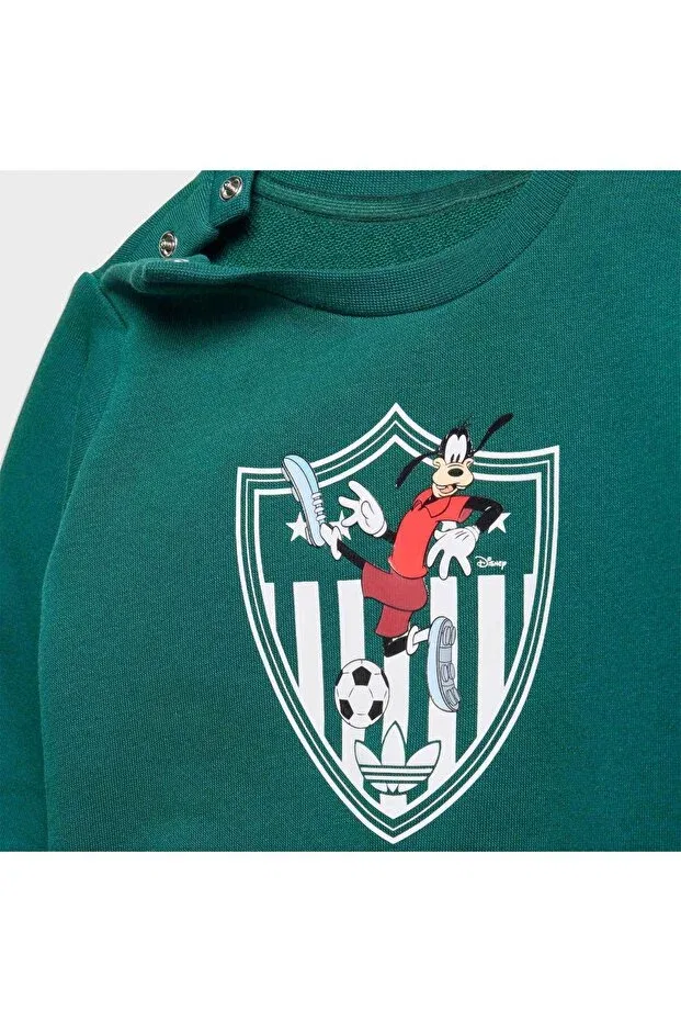 Детский спортивный костюм для мальчиков с принтом Disney Crew Baby Adidas, Green — фото 4