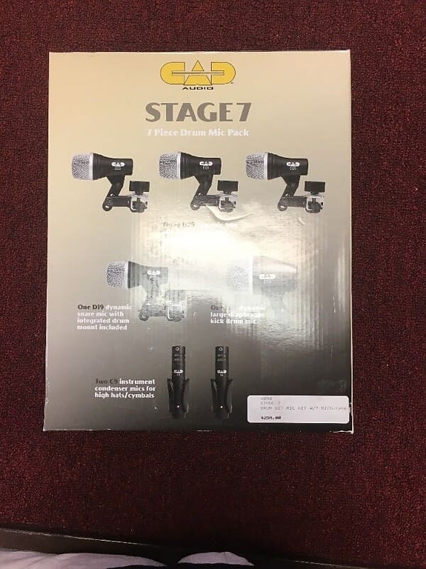 

Комплект барабанных микрофонов CAD STAGE7 Premium 7-Piece Drum Mic Pack