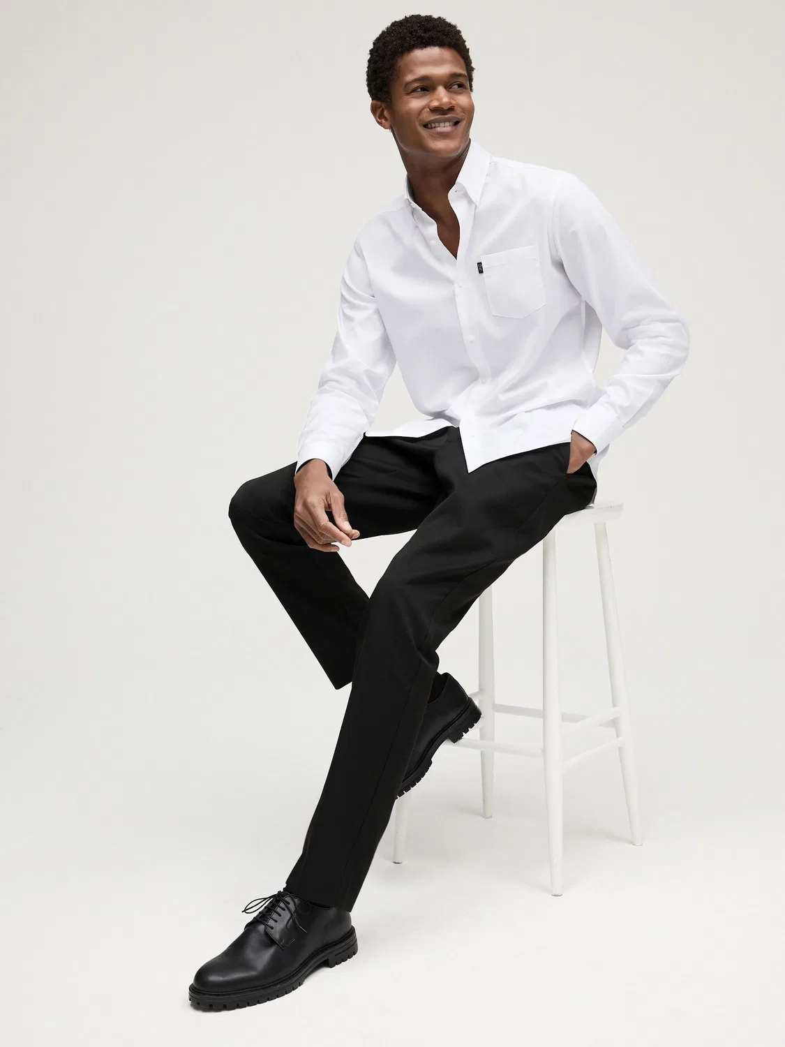 Рубашка оксфордская Slim Fit Next, белый — фото 2