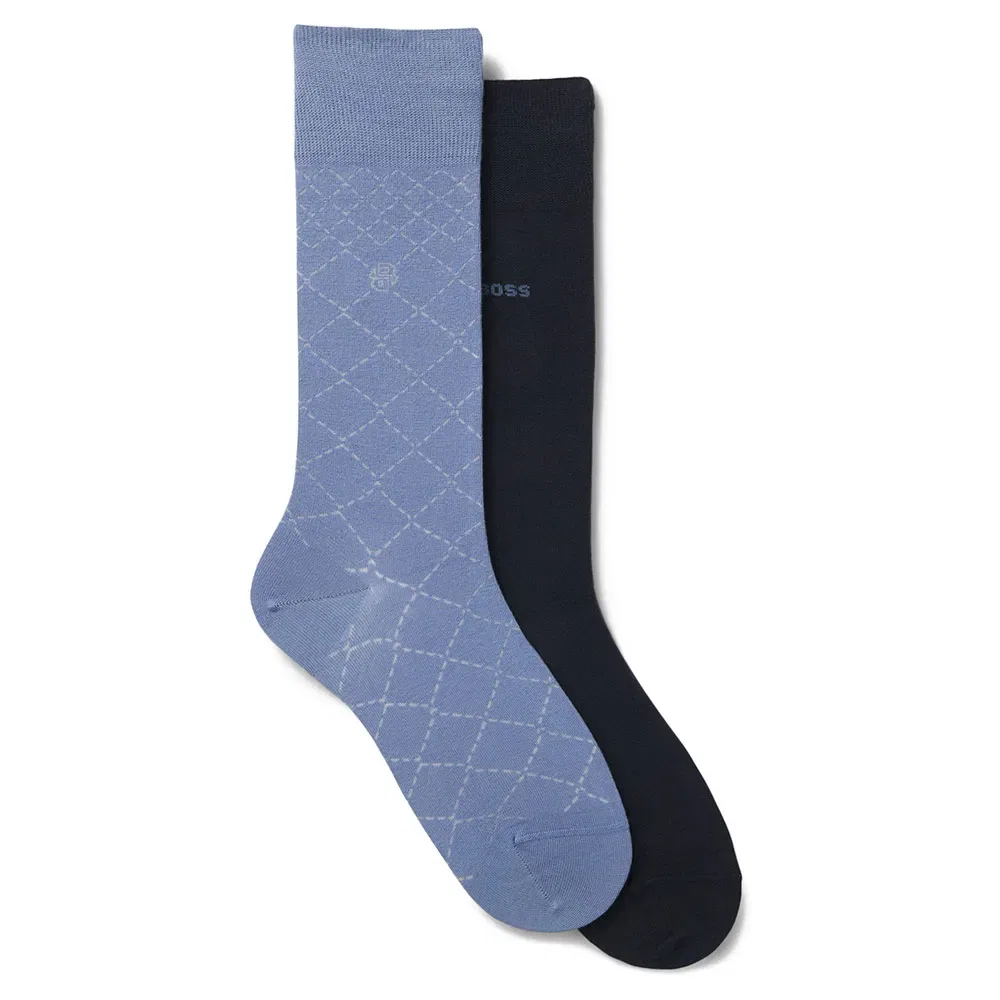 Мужские носки с принтом Mini Argyle BOSS, Blue