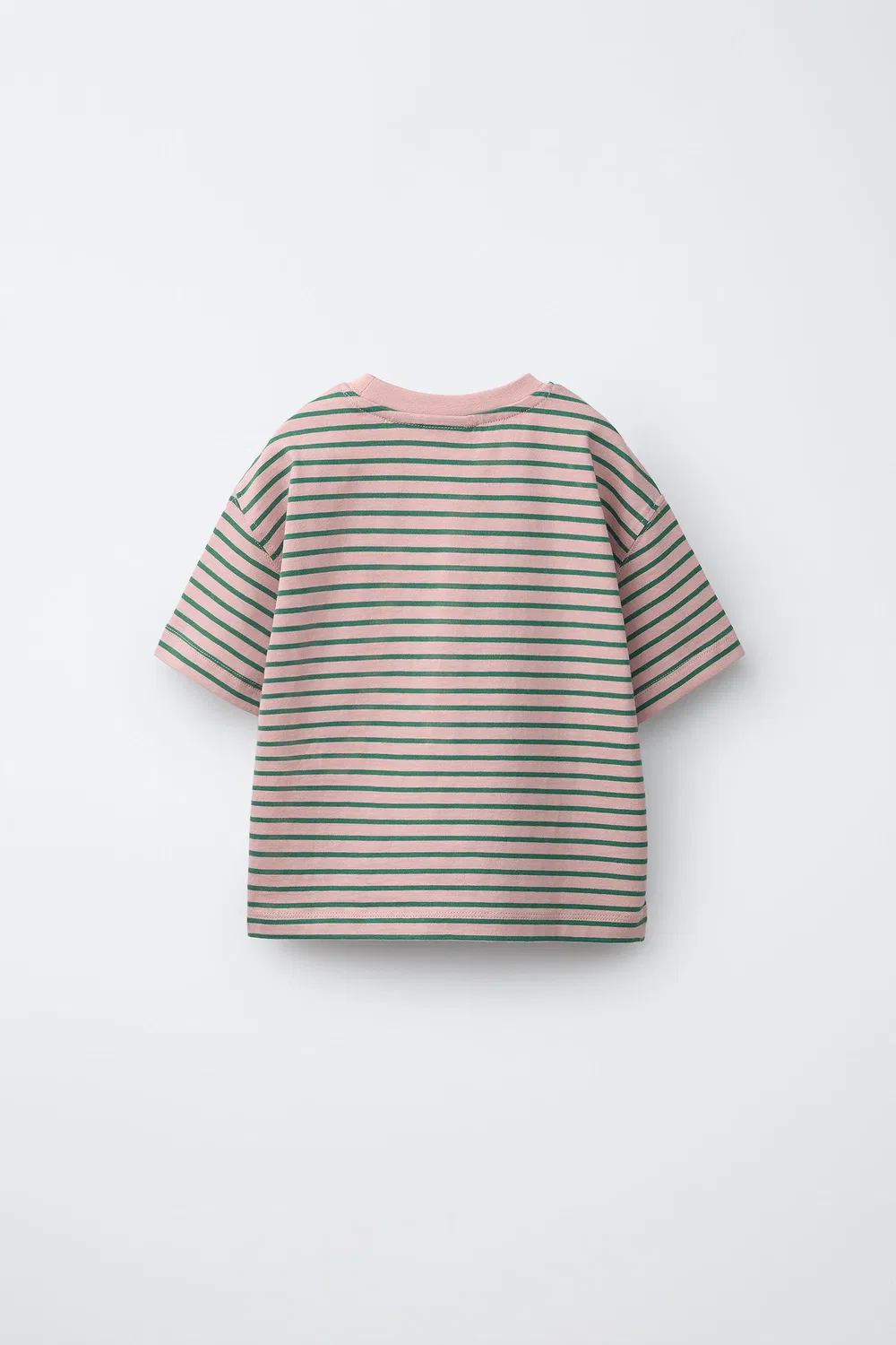Полосатая футболка ZARA, Pastel Pink — фото 2