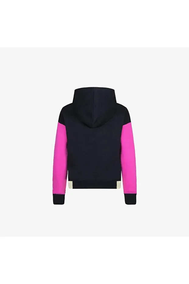 Детское худи для девочек с принтом Nike Jordan kids black casual sweatshirt, Pink — фото 3