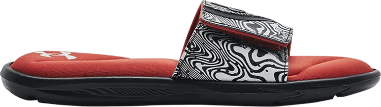 

Сандалии Under Armour Ignite 6 Graphic Strap Slide Psychedelic Stripe, черный