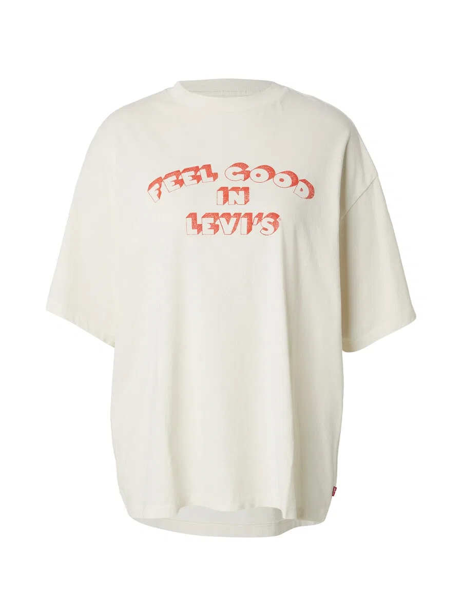 Футболка оверсайз LEVI'S 'Graphic Short Stack Tee' белого цвета