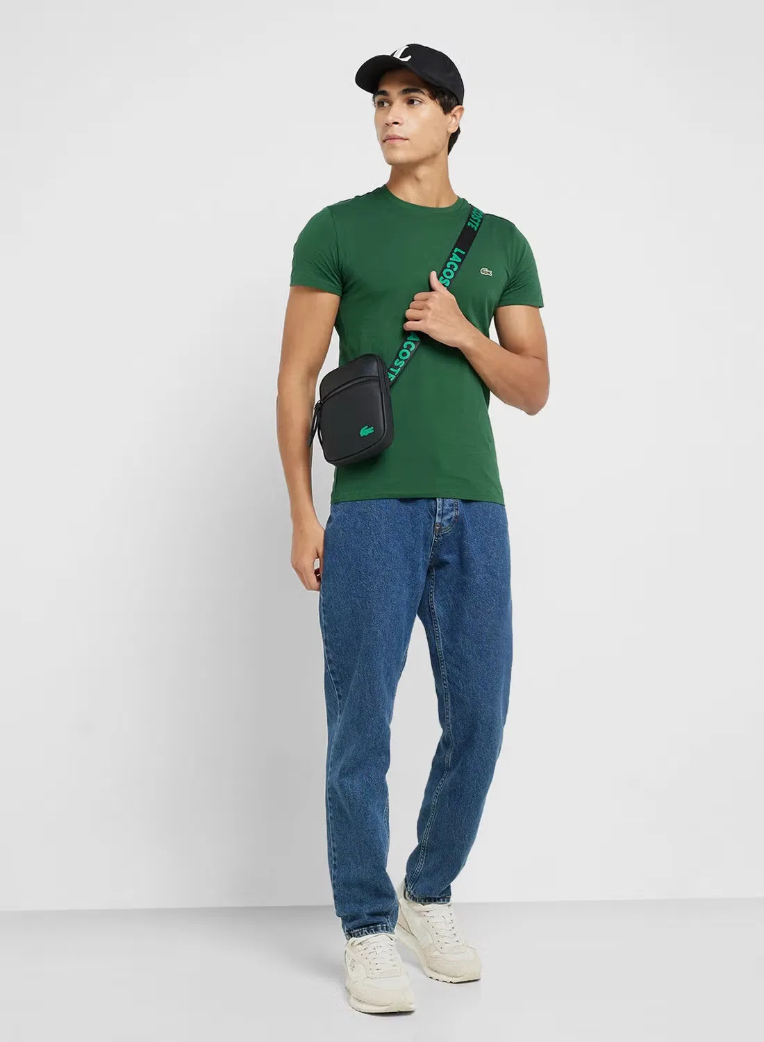 Футболка с вышитым логотипом Essential Lacoste, зеленый — фото 4