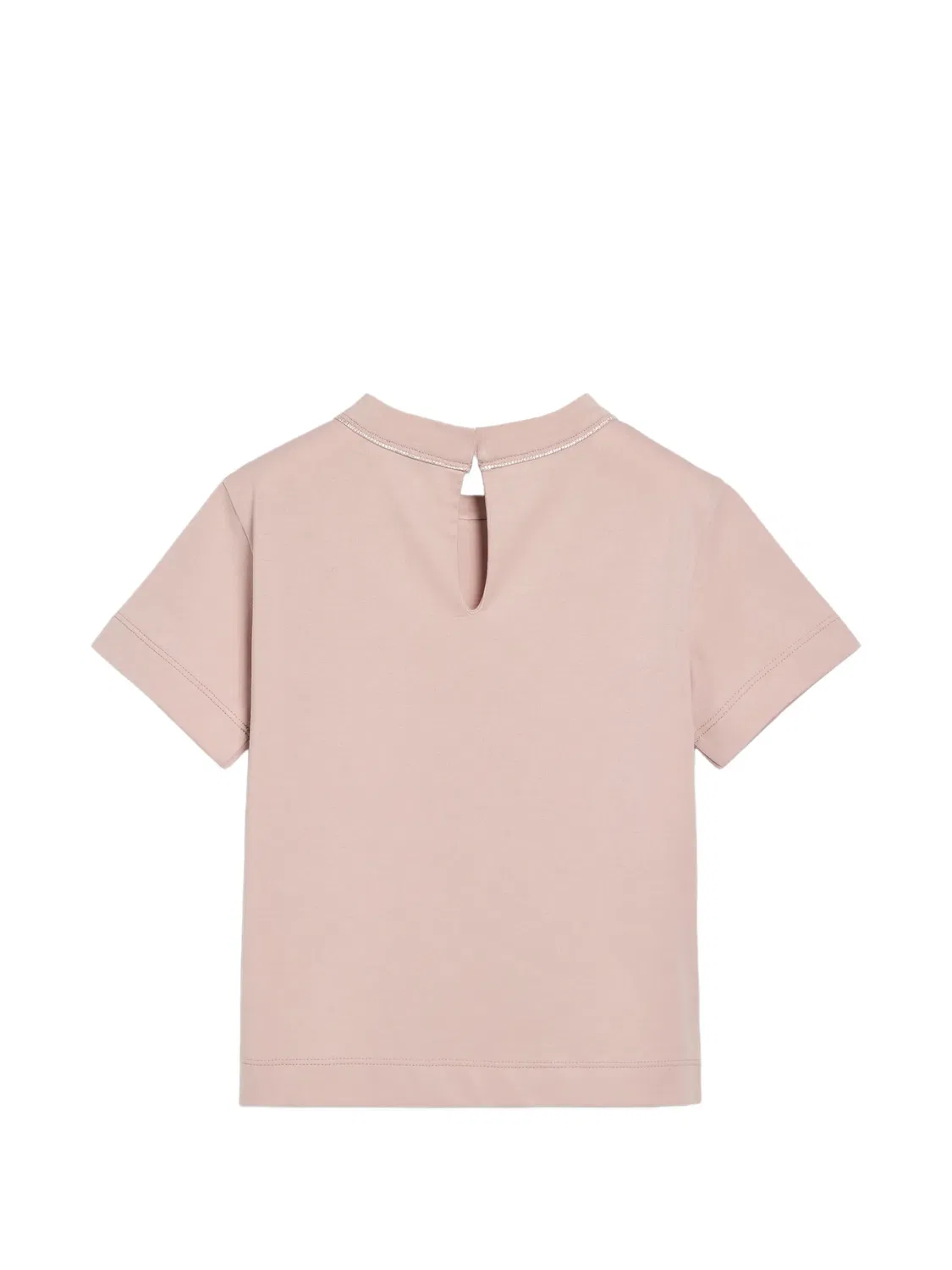 Футболка с кантом Brunello Cucinelli Kids, розовый — фото 2