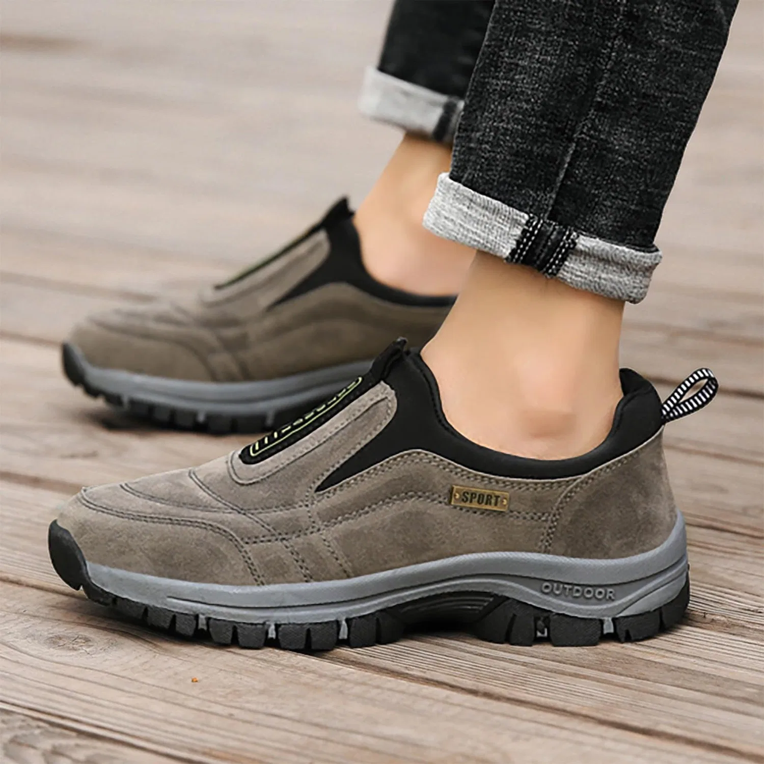 Детские кроссовки для походов, с ортопедической поддержкой, Hallux Valgus Herren, Dark Khaki — фото 2