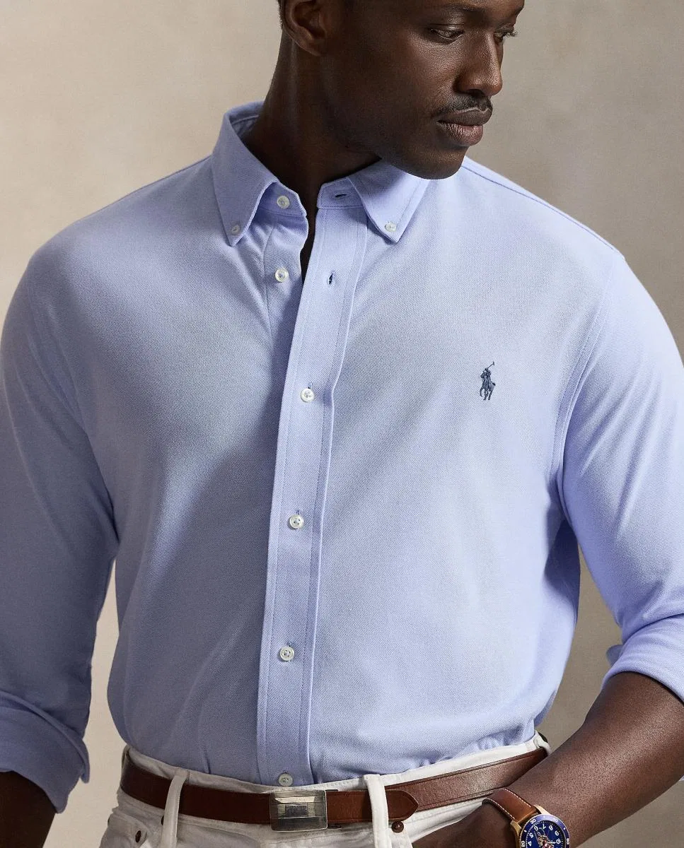 Мужская рубашка, Ultraligera Azul Pebble, Polo Ralph Lauren, Azul pálido — фото 3