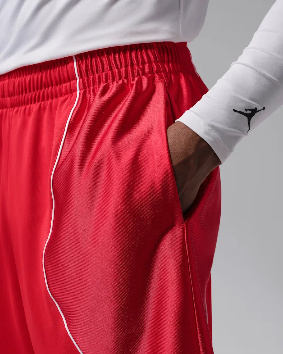 Мужские шорты Dri-FIT 9 дюймов в стиле Y2K Jordan Sport, University Red/White/University Red — фото 4