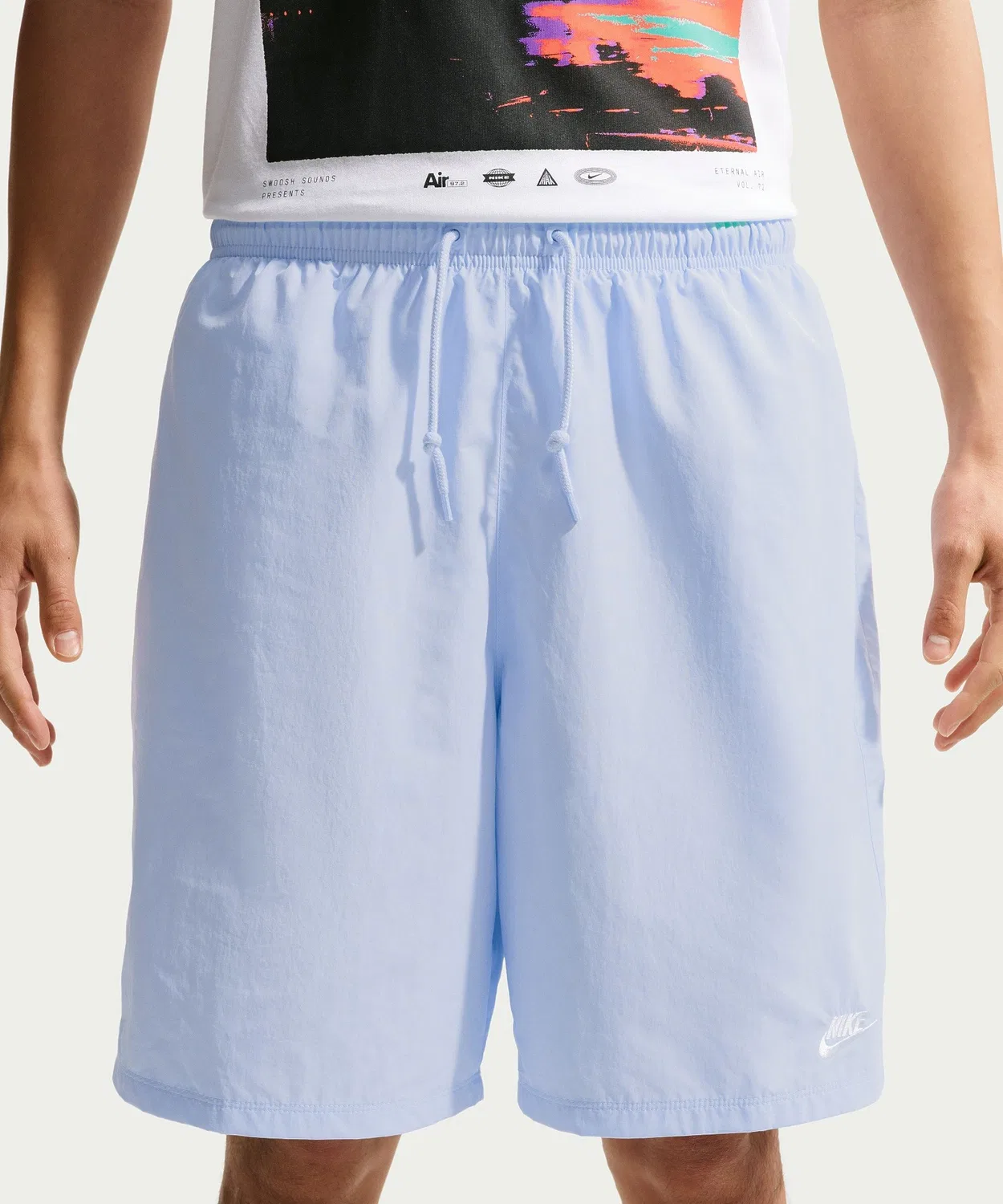 Мужские шорты с принтом Club Sport Short NIKE, Light Blue