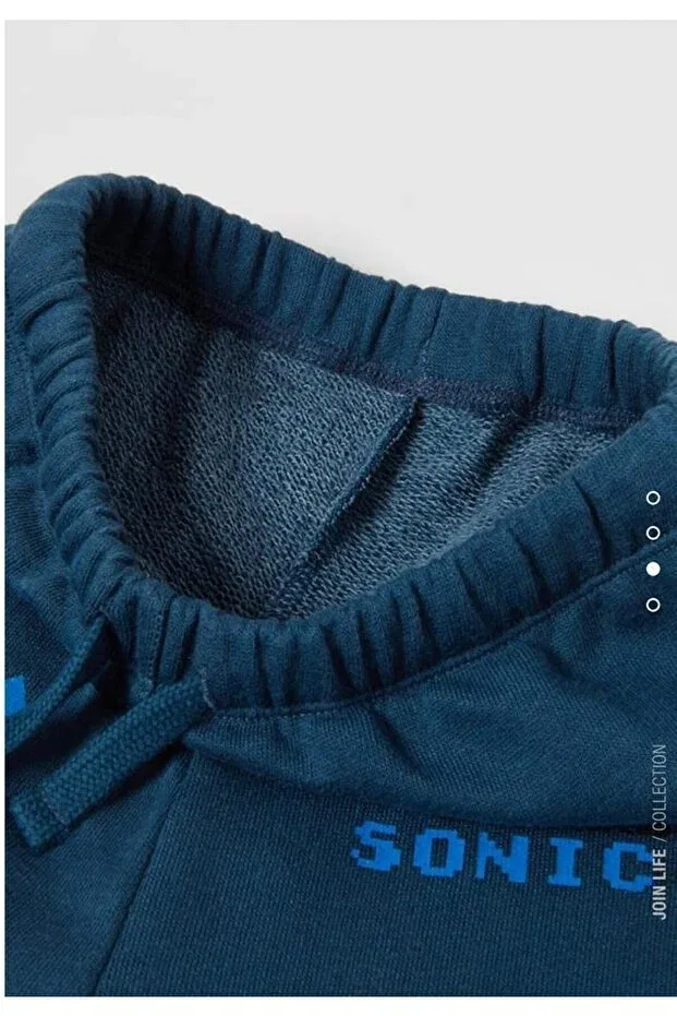 Детские спортивные штаны с принтом Sonic Sega Generic Brands, Navy Blue — фото 2