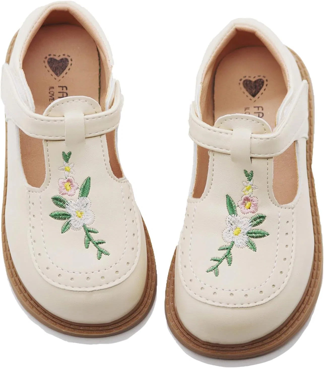 Детские туфли Мэри Джейн для девочек Elcssuy, Beige