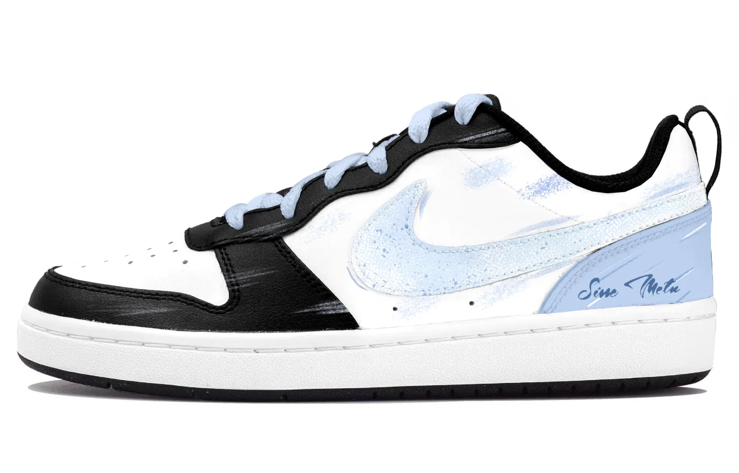 Детские кроссовки для скейтбординга Black Blue Dunk Nike — фото 3