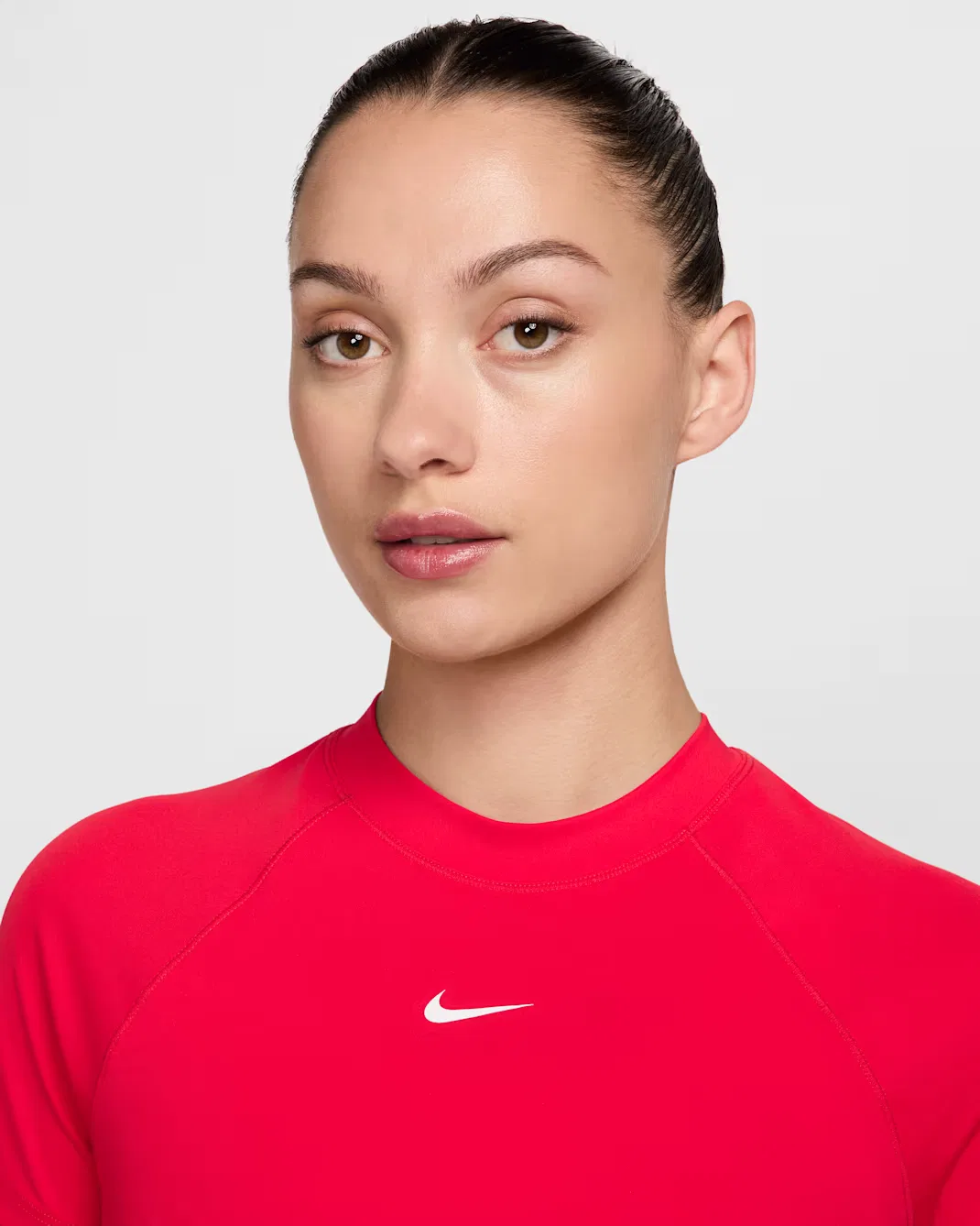 Женская футболка с коротким рукавом Dri-FIT Nike Pro, University Red/White — фото 3