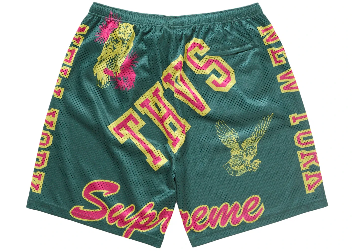 Мужские шорты из сетки Varsity Mesh Supreme, Green — фото 2