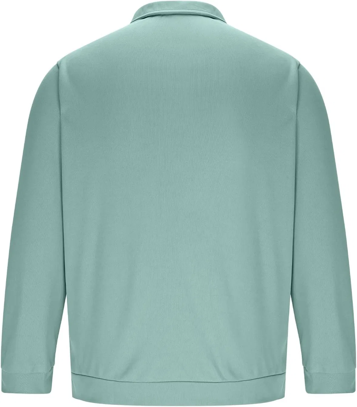 Мужская классическая футболка-поло с длинным рукавом для гольфа, Mint Green — фото 3