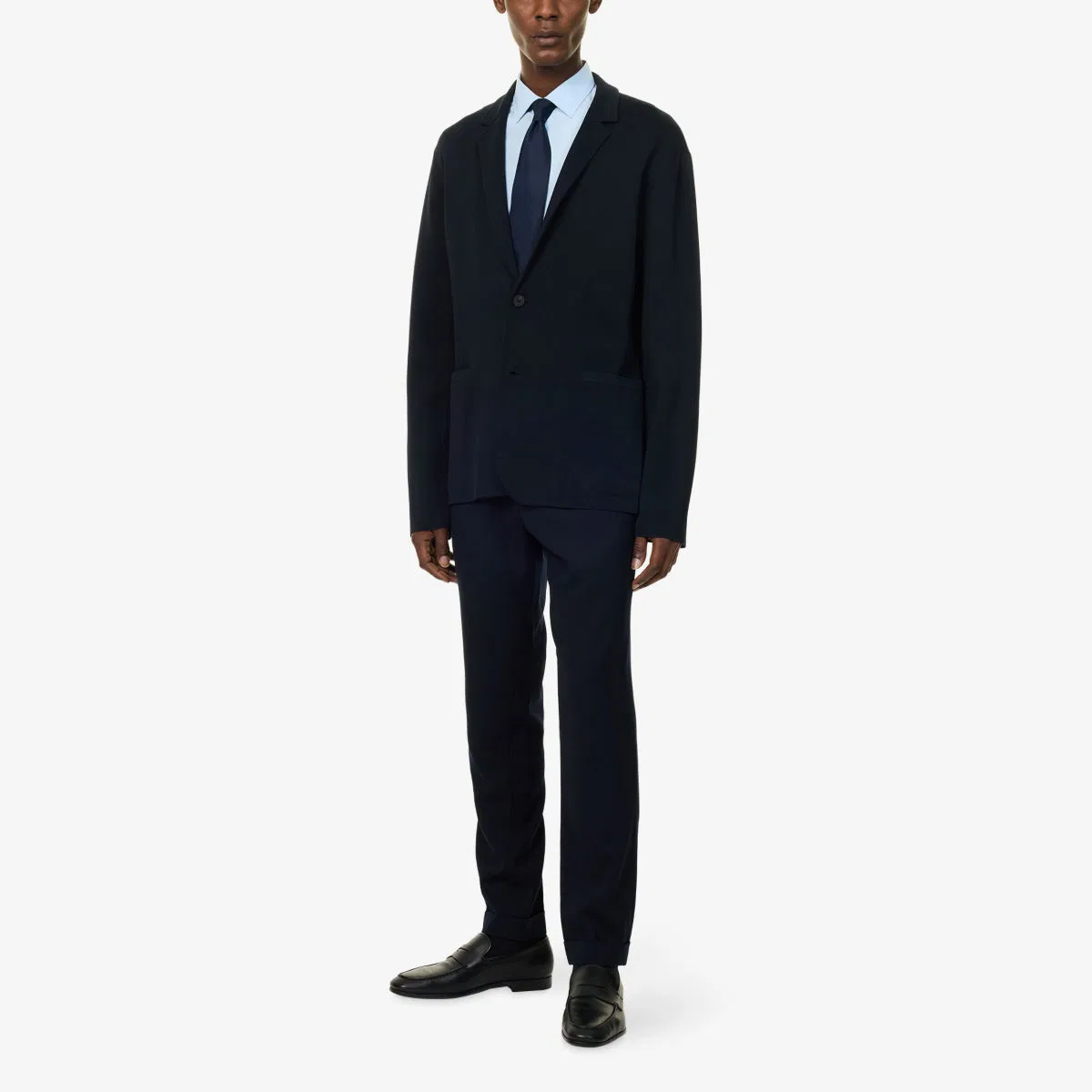 Однобортная вязаная дорожная куртка Emporio Armani — фото 2