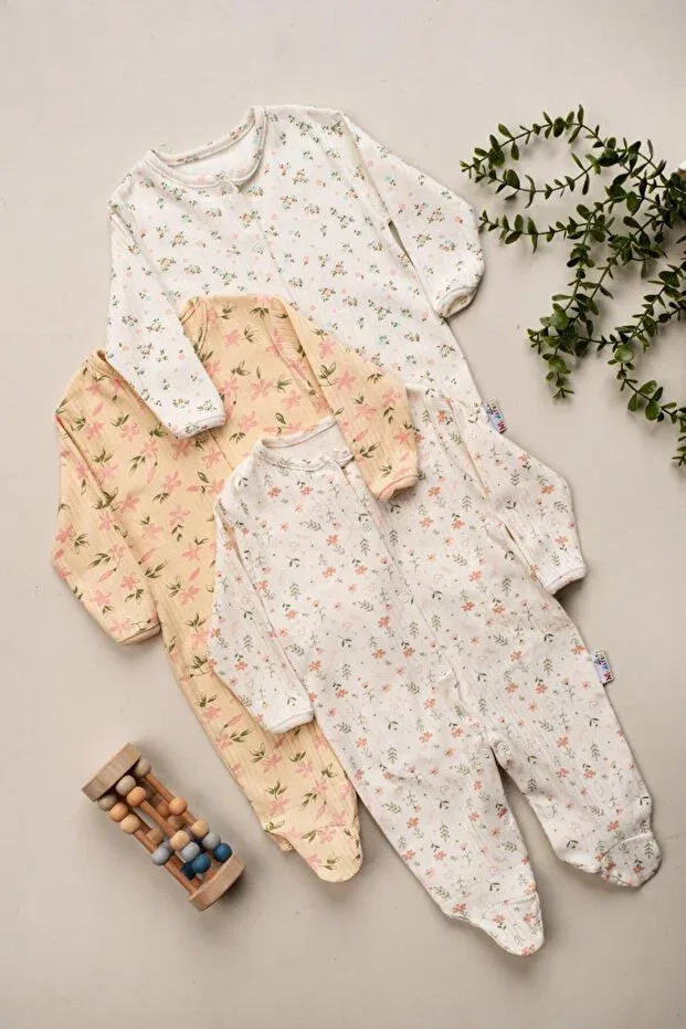 Детский комплект комбинезонов для девочек хлопковый Basics Enia Baby, Multicolor