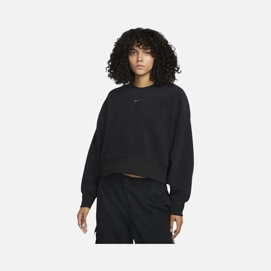 Женский свитшот с длинным рукавом Sportswear Plush Mod Cropped Crew-Neck Nike, Черный