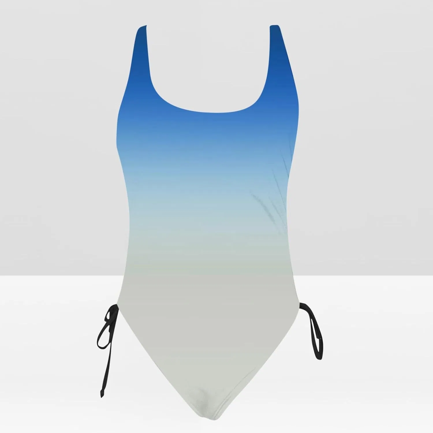 Женский цельнокроеный купальник с эффектом утяжки Gradient, Light Blue — фото 3
